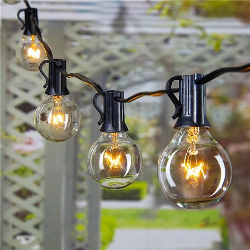 Outdoor String Light 50Feet G40 Globe Patio Lights with 52 Edison Glass Bulbs